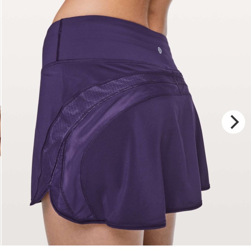 Vintage Lululemon 8 Photo Finish Dark Court Purple Enchanted Iris skirt retro